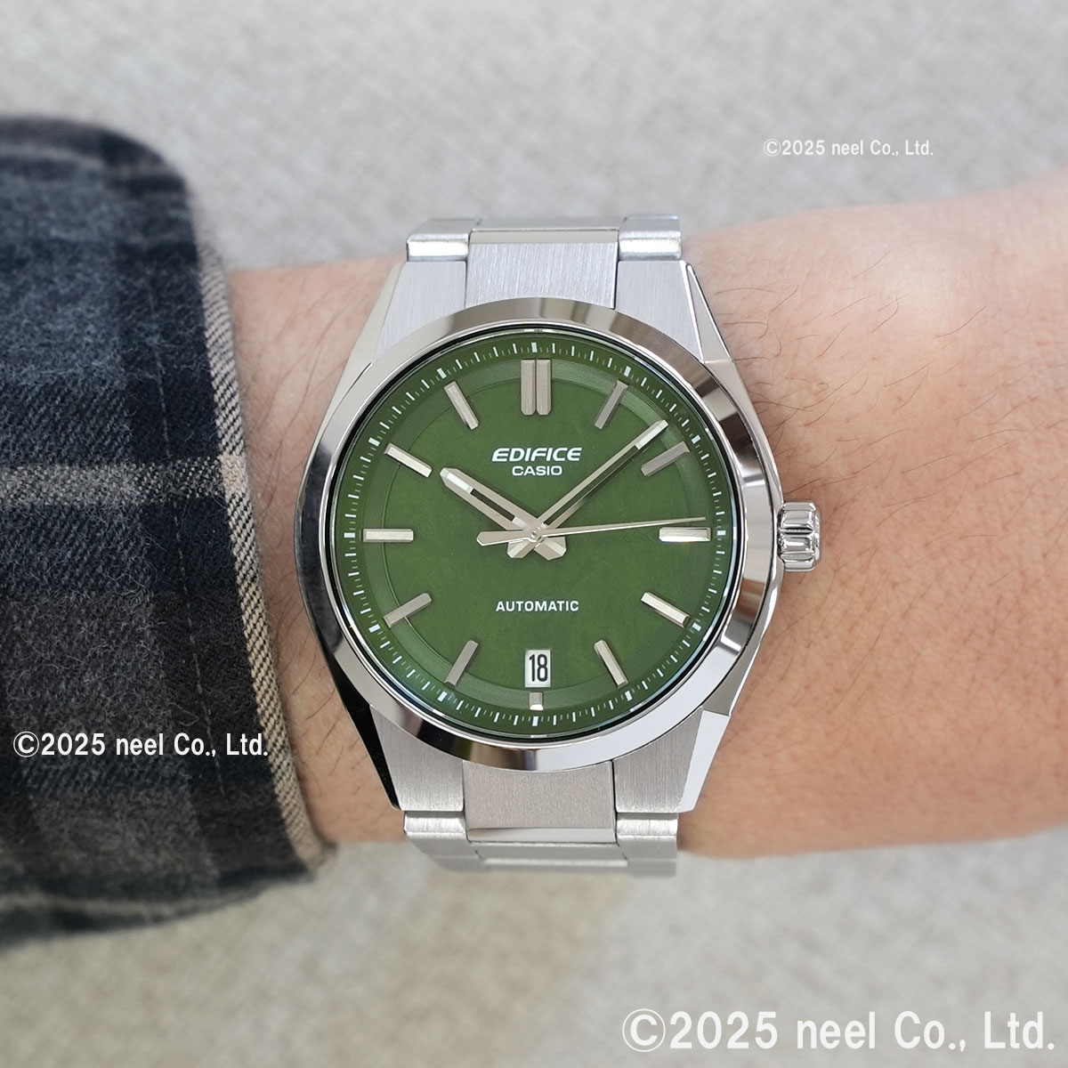 EDIFICE（CASIO） （保護フィルム付き）カシオ エディフィス 自動巻き 