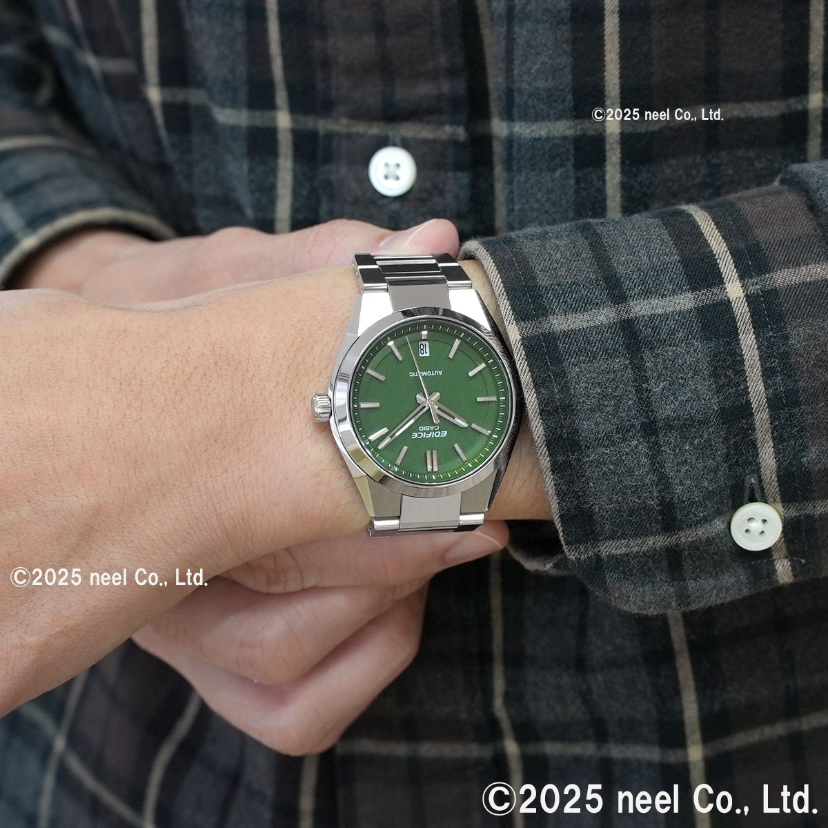 EDIFICE（CASIO） （保護フィルム付き）カシオ エディフィス 自動巻き 