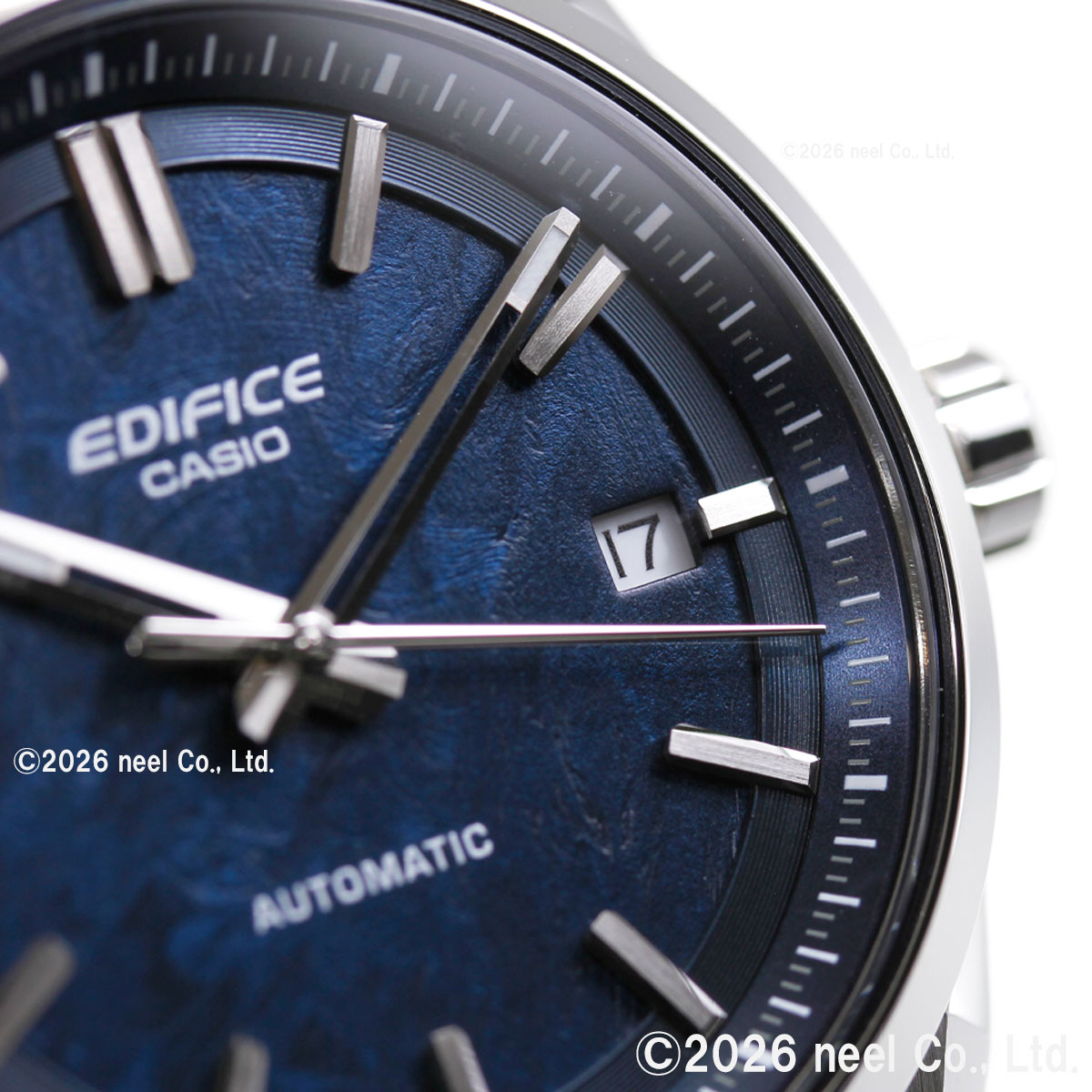CASIO EDIFICE 自動巻き時計 ブルーダイヤル 豪華おまけ有） カシオ エディフィス 自動巻き 腕時計 メンズ EFK-110D