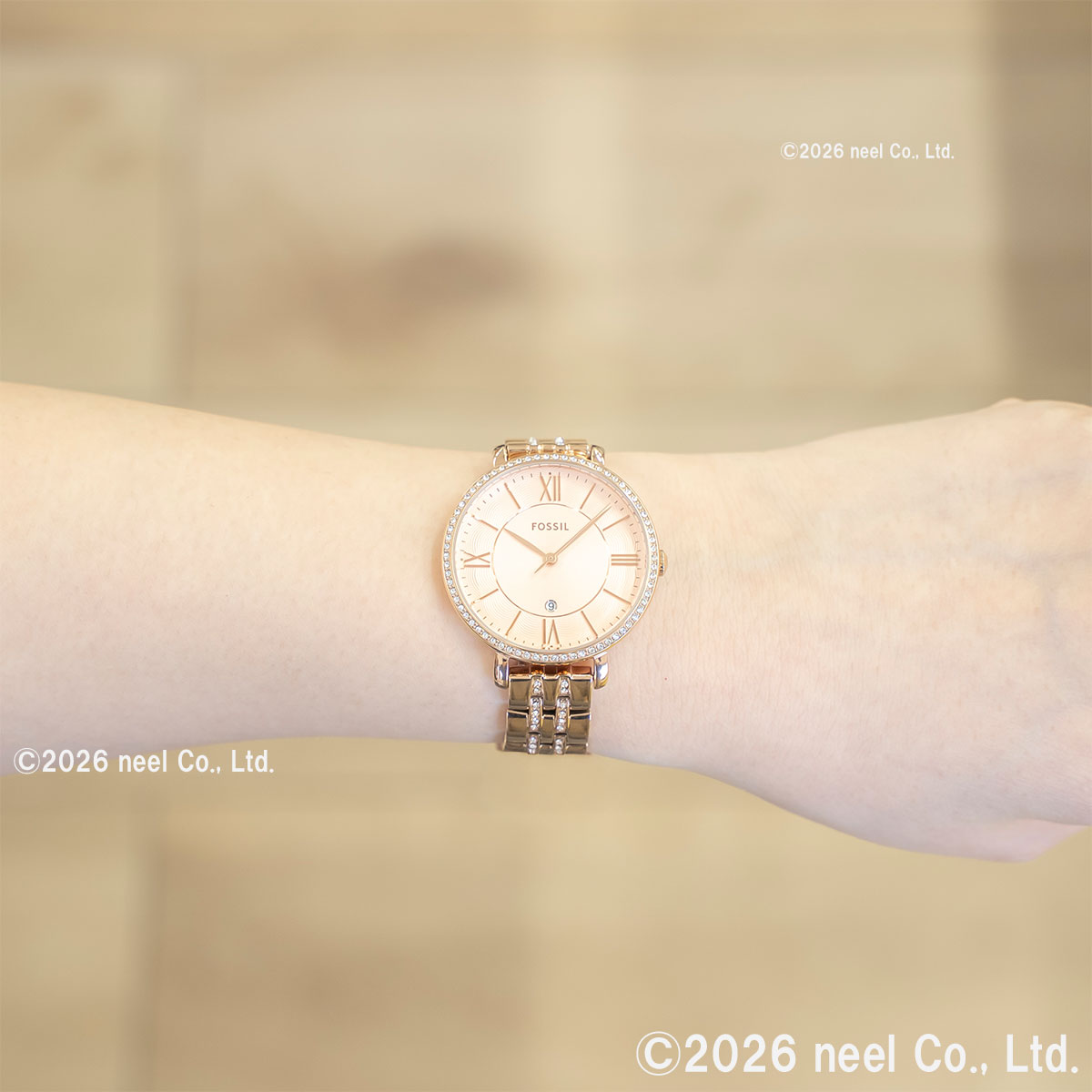 FOSSIL（フォッシル） 腕時計 レディース JACQUELINE 三針 ローズ
