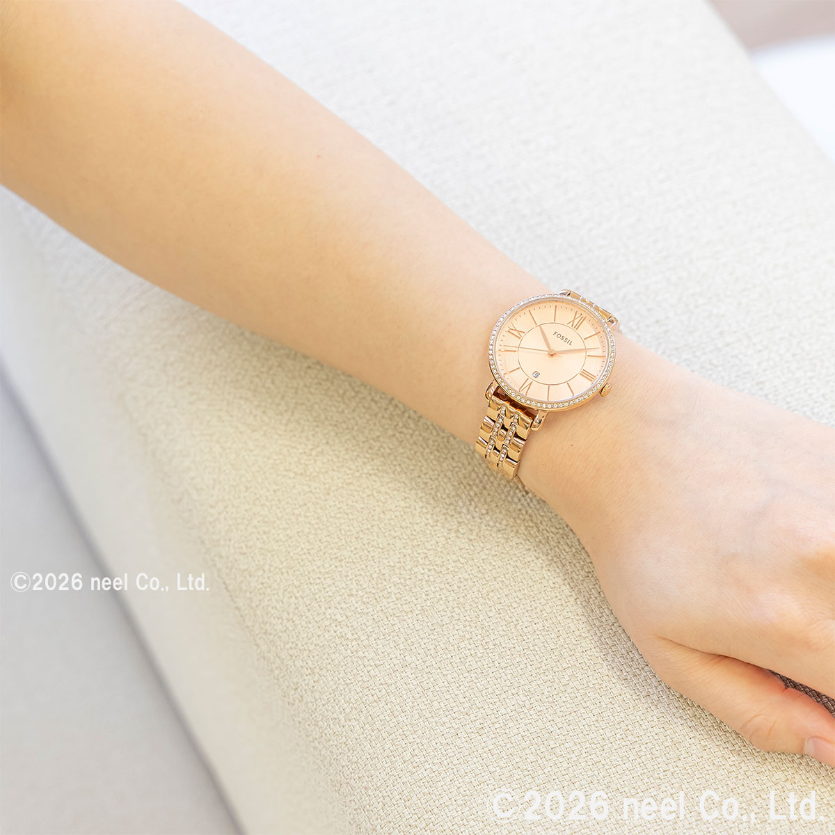 FOSSIL（フォッシル） 腕時計 レディース JACQUELINE 三針 ローズ