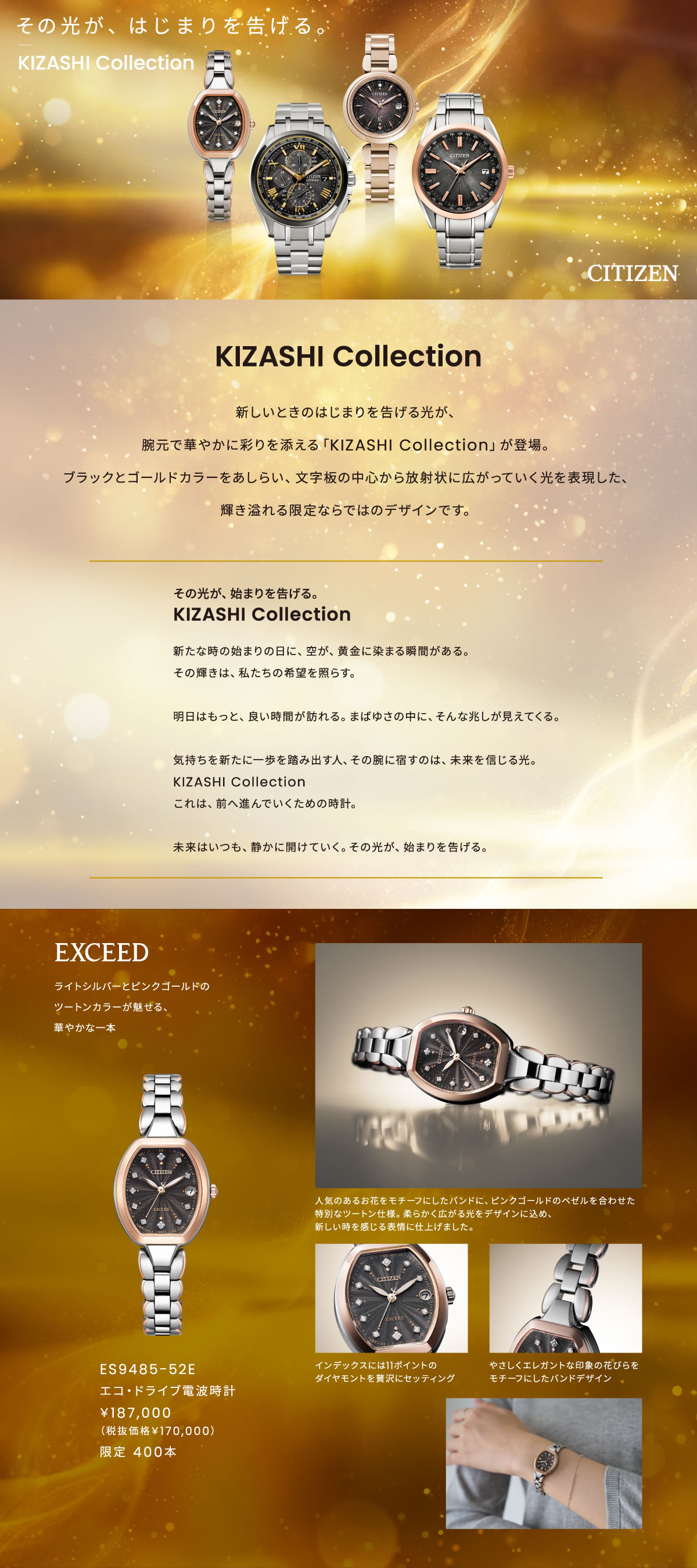 EXCEED(CITIZEN) シチズン エクシード エコドライブ 電波 限定 腕時計