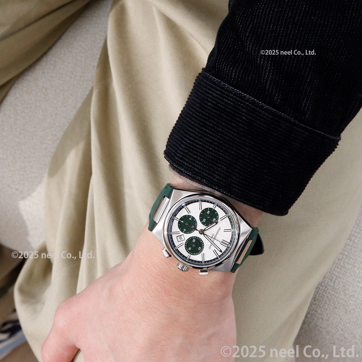 美品【動作良好】　フレデリックコンスタント　クロノグラフ クォーツ　腕時計 FREDERIQUE CONSTANT（フレデリック・コンスタント） フレデリック