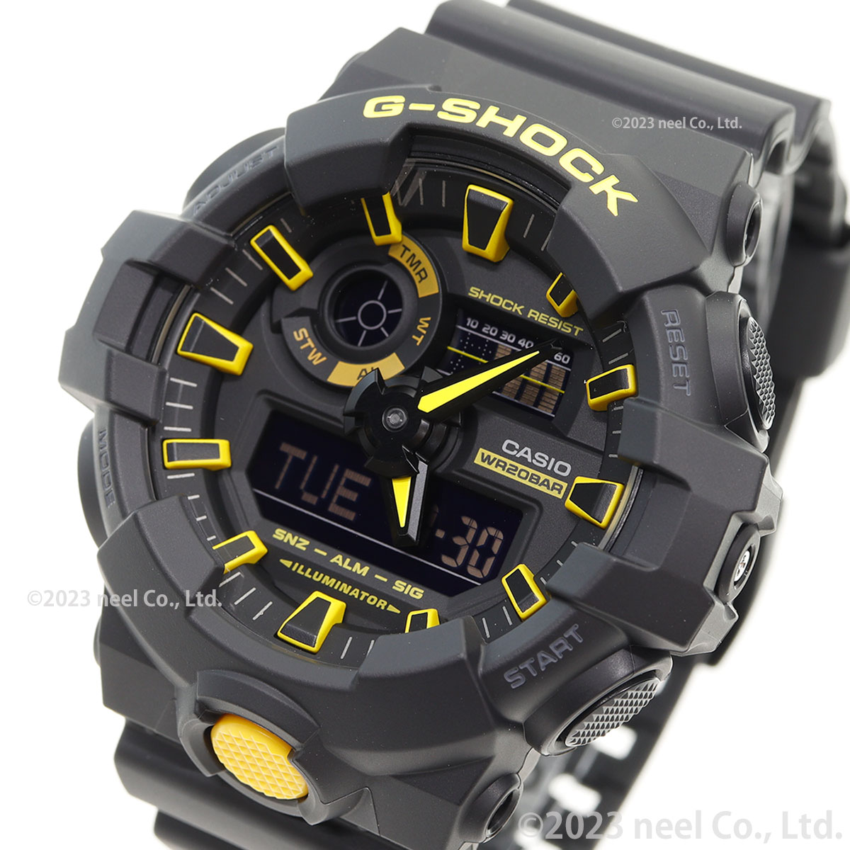 エントリーで+4倍！本日限定！Gショック G-SHOCK アナデジ 腕時計 メンズ GA-700CY-1AJF Caution Yellow  ジーショック