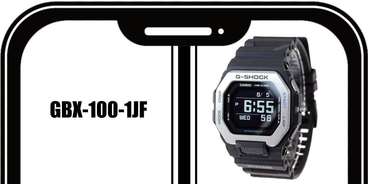 【美品】G-SHOCK G-LIDE GBX-100-1JF ブラック シルバー G-LIDE GBX-100シリーズ【国内正規品】GBX-100S-1JF(ブラック