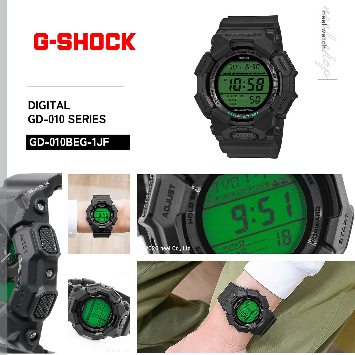 G-SHOCK （豪華おまけ有） Gショック デジタル 腕時計 GD-010BEG-1JF