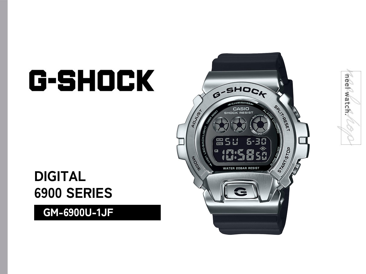 Gショック G-SHOCK デジタル 腕時計 メンズ GM-6900U-1JF ジーショック メタルカバー LEDバックライト