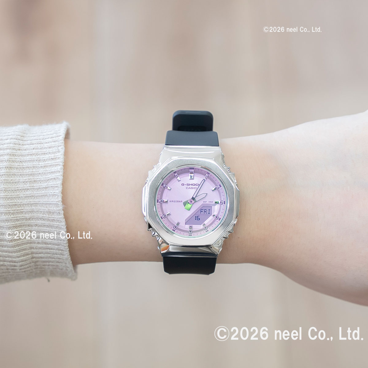 （豪華おまけ有） Gショック G-SHOCK アナデジ 腕時計 GM-S2110SR-1AJF メタルベゼル ピンク ジーショックの画像