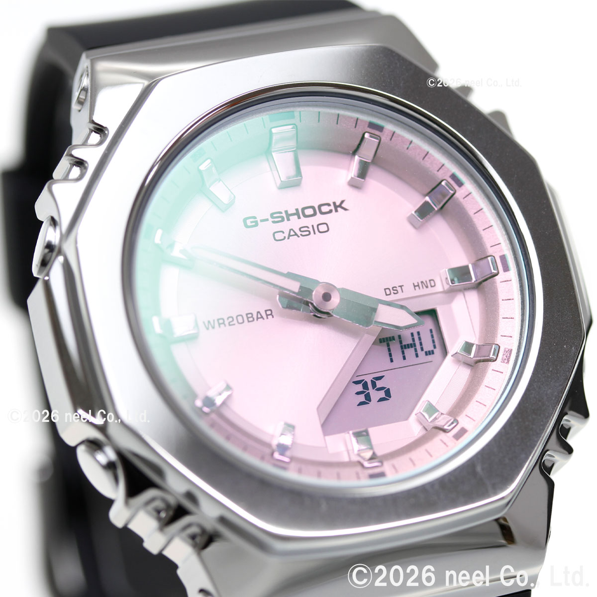 （豪華おまけ有） Gショック G-SHOCK アナデジ 腕時計 GM-S2110SR-1AJF メタルベゼル ピンク ジーショックの画像