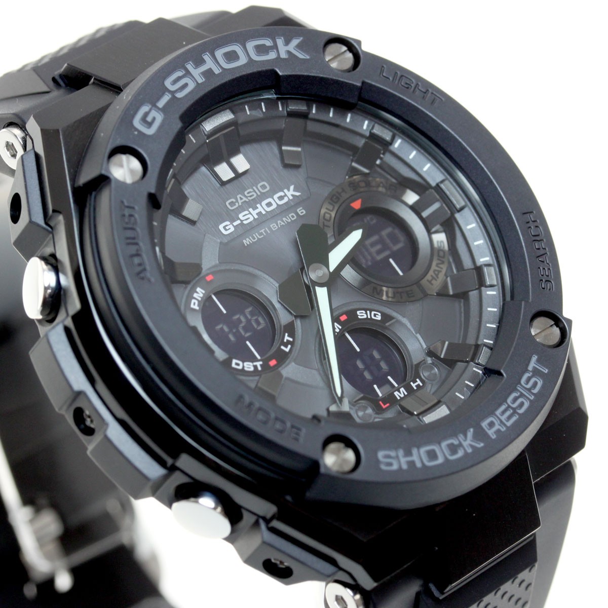 Gショック Gスチール G-SHOCK G-STEEL 電波ソーラー 腕時計 メンズ 黒