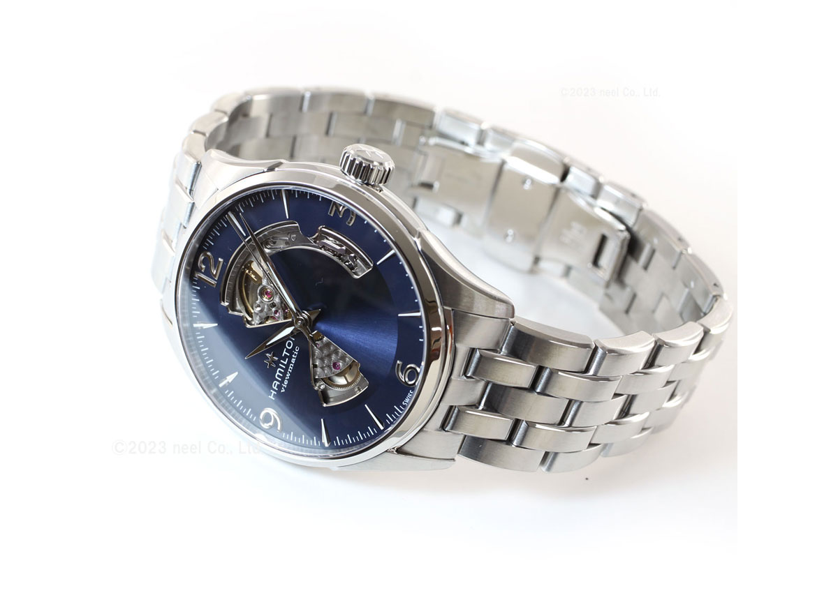 ハミルトンジャズマスターオープンハート H32705141 ブルーメンズ時計 ハミルトン ジャズマスター オープンハート H32705141 ブルー メンズ