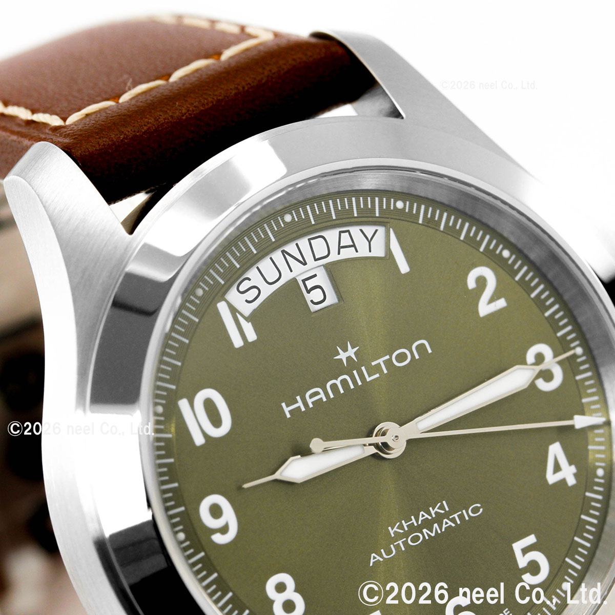 （ノベルティー付き）ハミルトン HAMILTON カーキ フィールド キング デイデイト オート 40mm H64475560 正規品の画像