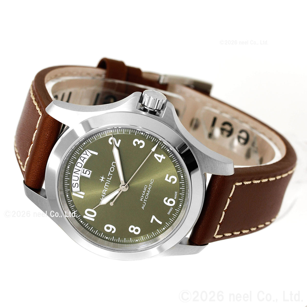 （ノベルティー付き）ハミルトン HAMILTON カーキ フィールド キング デイデイト オート 40mm H64475560 正規品の画像