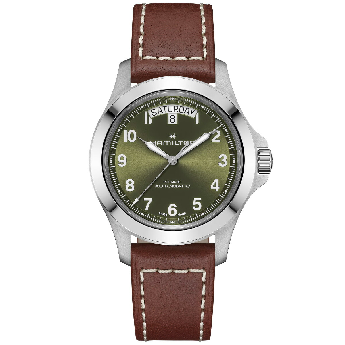 （ノベルティー付き）ハミルトン HAMILTON カーキ フィールド キング デイデイト オート 40mm H64475560 正規品の画像