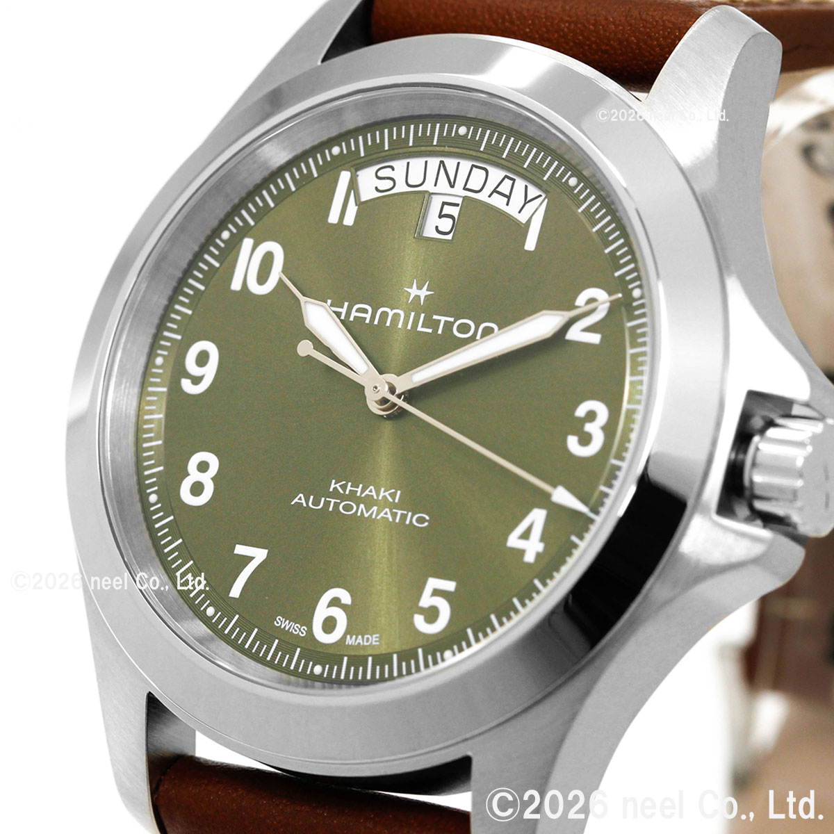 （ノベルティー付き）ハミルトン HAMILTON カーキ フィールド キング デイデイト オート 40mm H64475560 正規品の画像