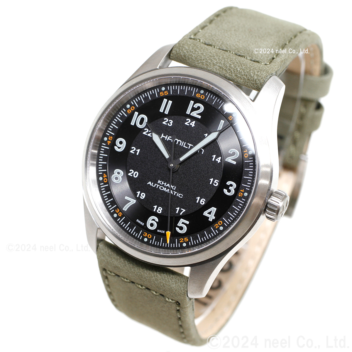 HAMILTON カーキ フィールド 黒 腕時計 箱付き 定価88000円 HAMILTON 腕時計 「ハミルトン」 Khaki Field （カーキ