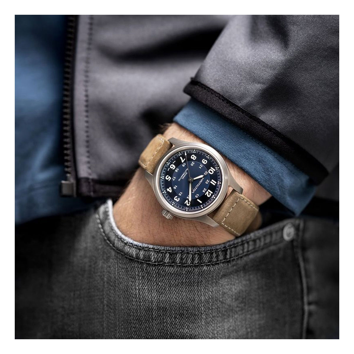 KHAKI FIELD ハミルトン HAMILTON カーキ フィールド チタニウム