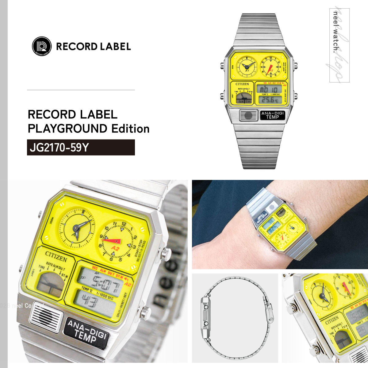 Retro G-Style life 600枚限定生産 激レア 希少 サイン入り 数量限定500本】シチズン レコードレーベル JG2170-59Y｜弾ける