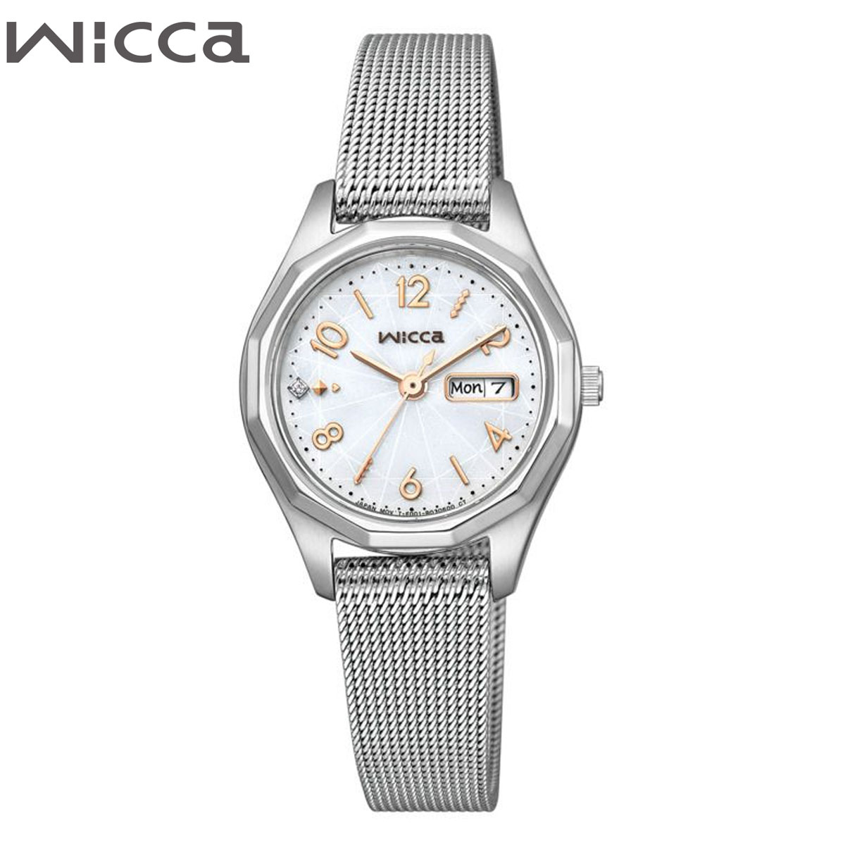 極美品　CITIZEN　シチズン　ウィッカ　シルバー　オーバル　ソーラー　腕時計 wicca ウィッカ シチズン ソーラーテック 腕時計 レディース