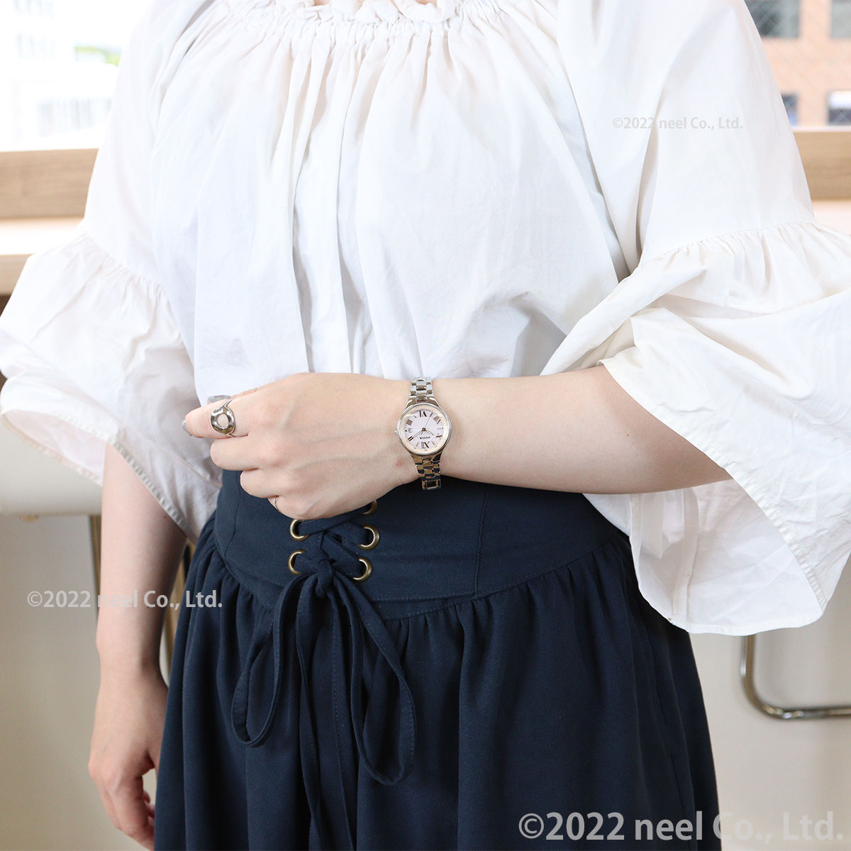 wicca（ウィッカ） シチズン ソーラーテック 電波時計 レディース サブ