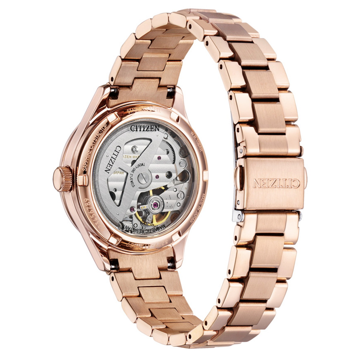 シチズンコレクション 自動巻 オープンハート 限定 桜 腕時計 レディース PC1015-59W CITIZEN COLLECTIONの画像