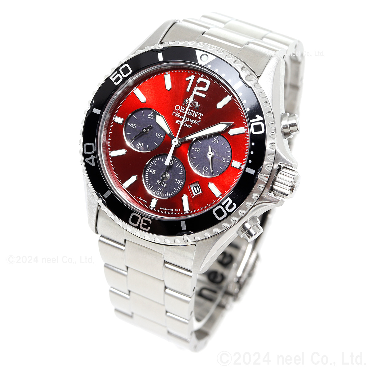 【極美品】ORIENT オリエント　クロノグラフ　赤文字盤 SPORTS（ORIENT） オリエント ORIENT スポーツ SPORTS マコ Mako