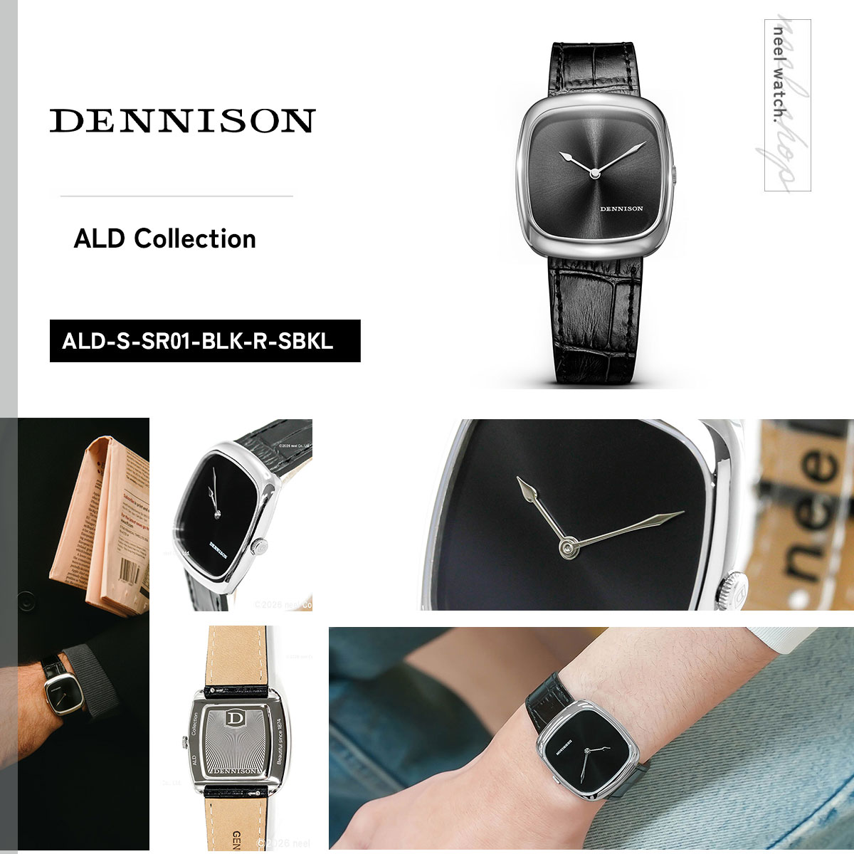 （ノベルティー付き）デニソン DENNISON 腕時計 ALD Collection ブラックサンレイ ALD-S-SR01-BLK-R-SBKLの画像