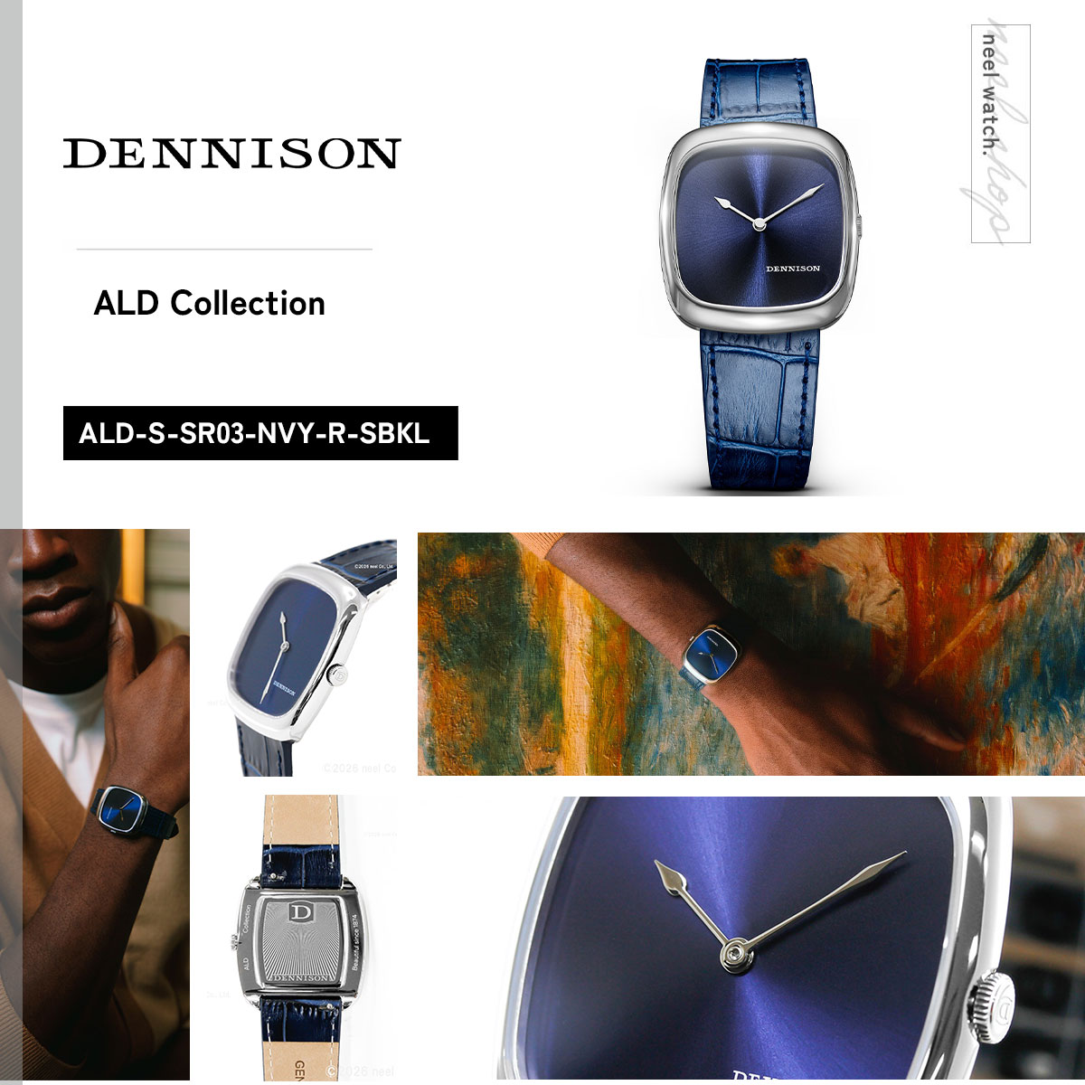 （ノベルティー付き）デニソン DENNISON 腕時計 ALD Collection ブルーサンレイ ALD-S-SR03-NVY-R-SBKLの画像