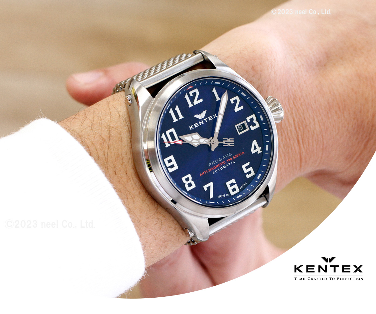 ケンテックス KENTEX 腕時計 日本製 メンズ 耐磁時計 自動巻き 