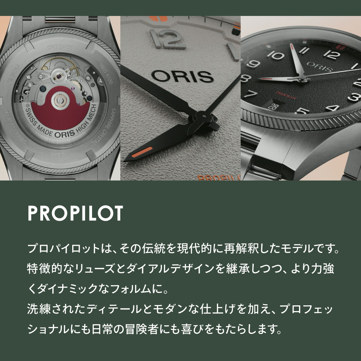 ORIS 自動巻き時計 1000m防水 ブラック/レッド 【公式通販】