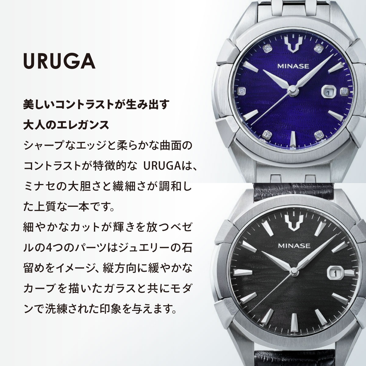 【新品】MINASE Uruga31レディース自動巻き腕時計 URUGA 31 – MINASE