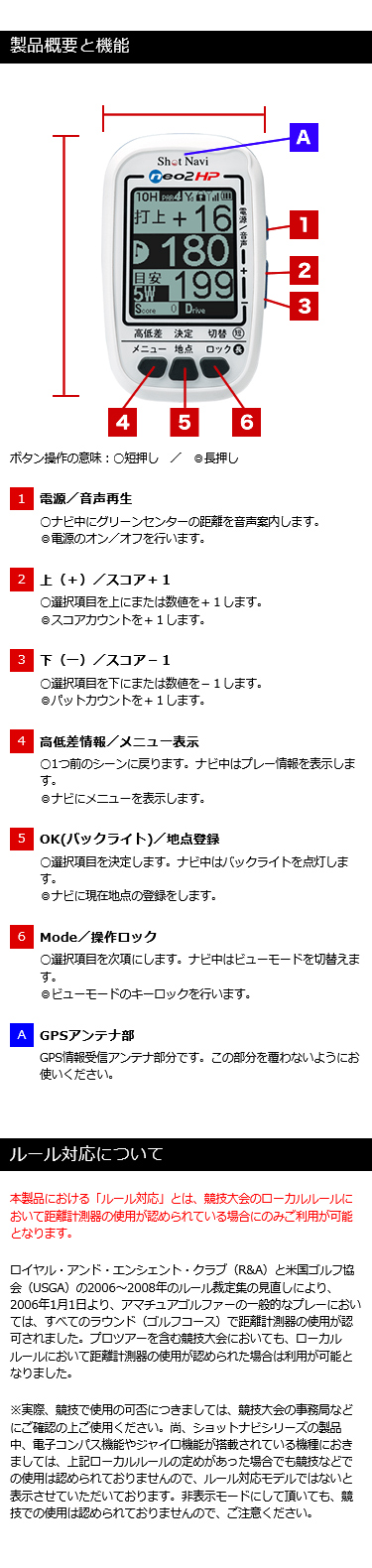 Amazon.co.jp: Shot NaviNEO2 HPホワイト SN-NEO2-HP : スポーツ