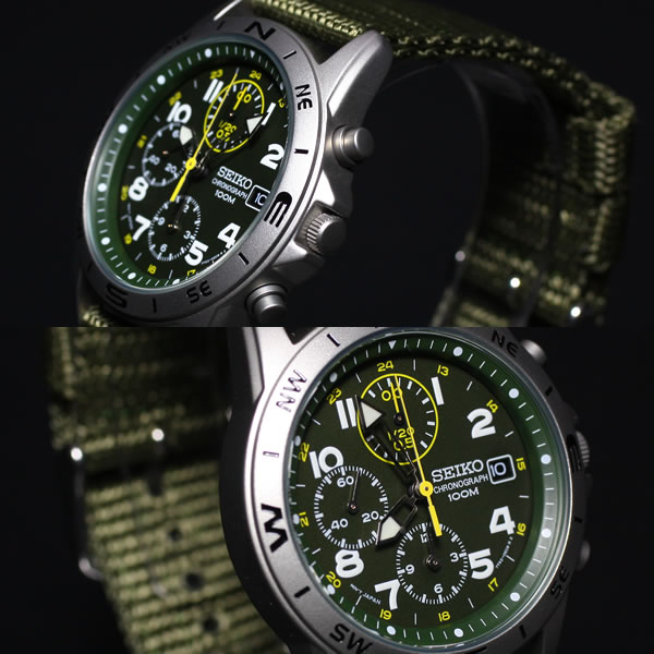 逆輸入セイコー SEIKO 100M防水 1/20秒計測 高速クロノグラフ