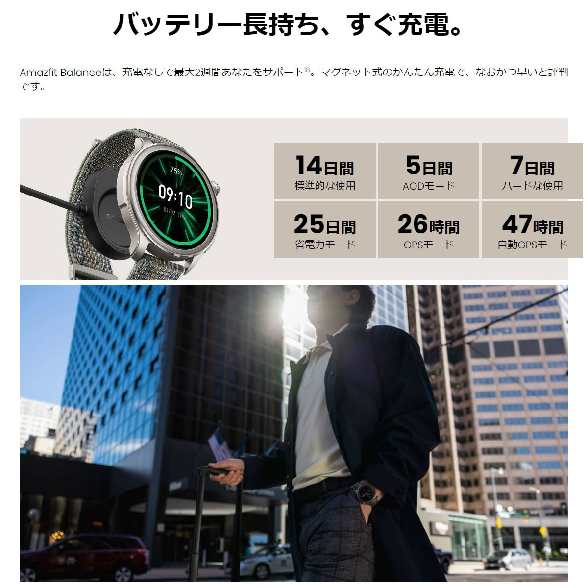 Amazfit アマズフィット スマートウォッチ Balance バランス 