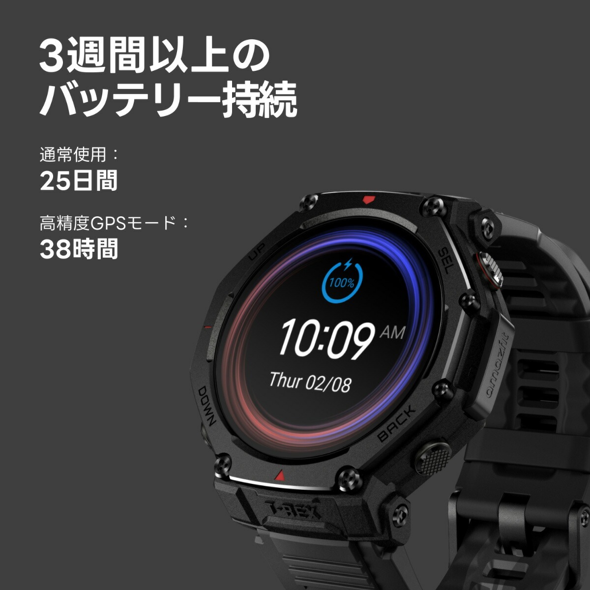 Amazfit （ノベルティー付き）アマズフィット スマートウォッチ T-Rex