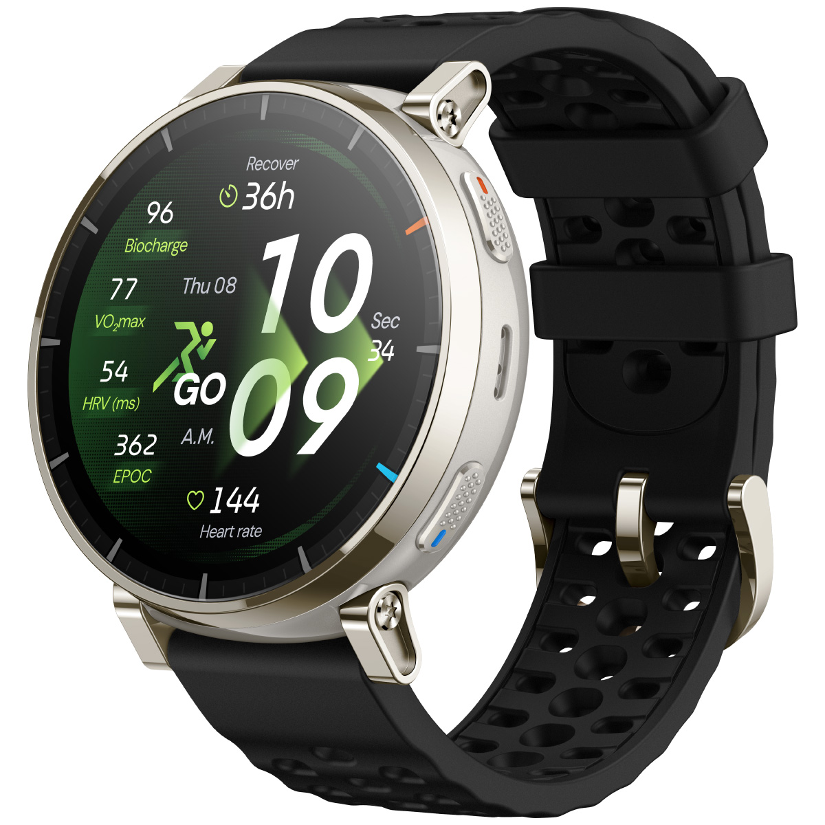 （期間限定価格）（ノベルティー付き）アマズフィット AMAZFIT スマートウォッチ Active 3 Premium シルバー SP170082-C248の画像