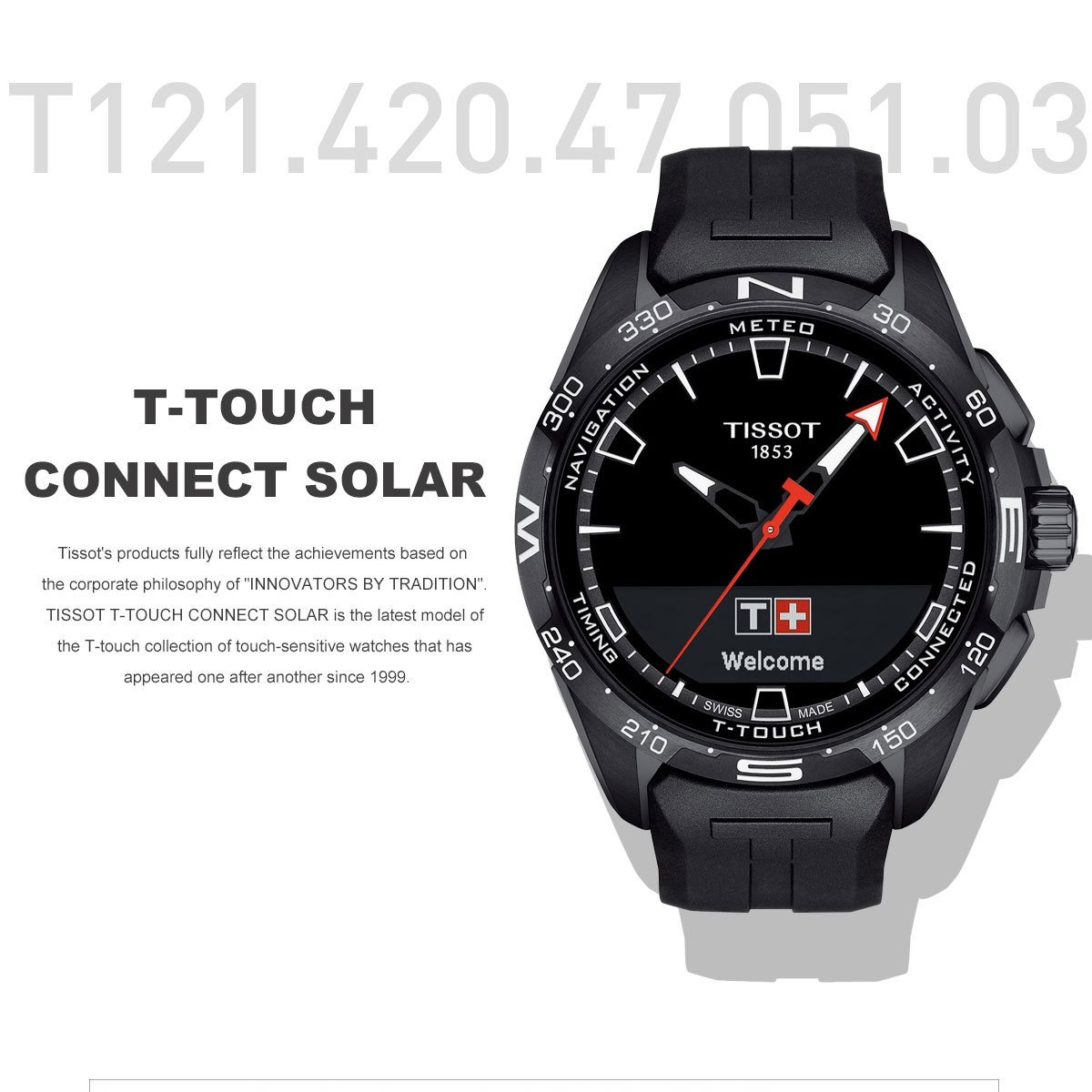 ティソ TISSOT ソーラー 腕時計 メンズ T-タッチ コネクト ソーラー