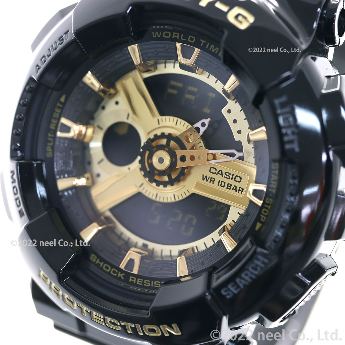 baby-g BA-110-1A ブラックandゴールド時計 BA110-1A | Women's BABY-G Black Analog Digital Watch | CASIO