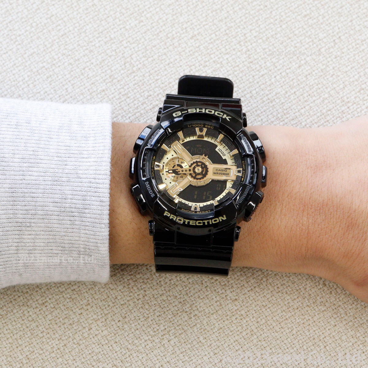 【電池新品】G-SHOCK GA-110GBブラック×ゴールド アナログデジタル GA-110GB-1AJF | CASIO