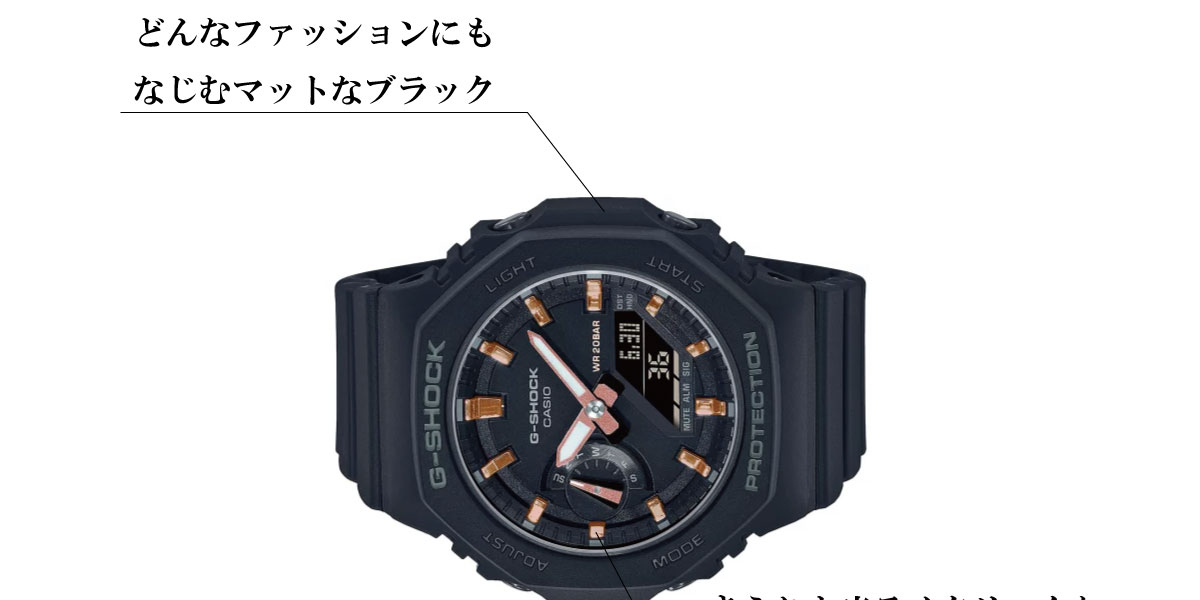 【美品】G-SHOCK ジーショック GMA-S2100-1AJF G-SHOCK ミッドサイズ GMA-S2100-1AJF メンズ レディース