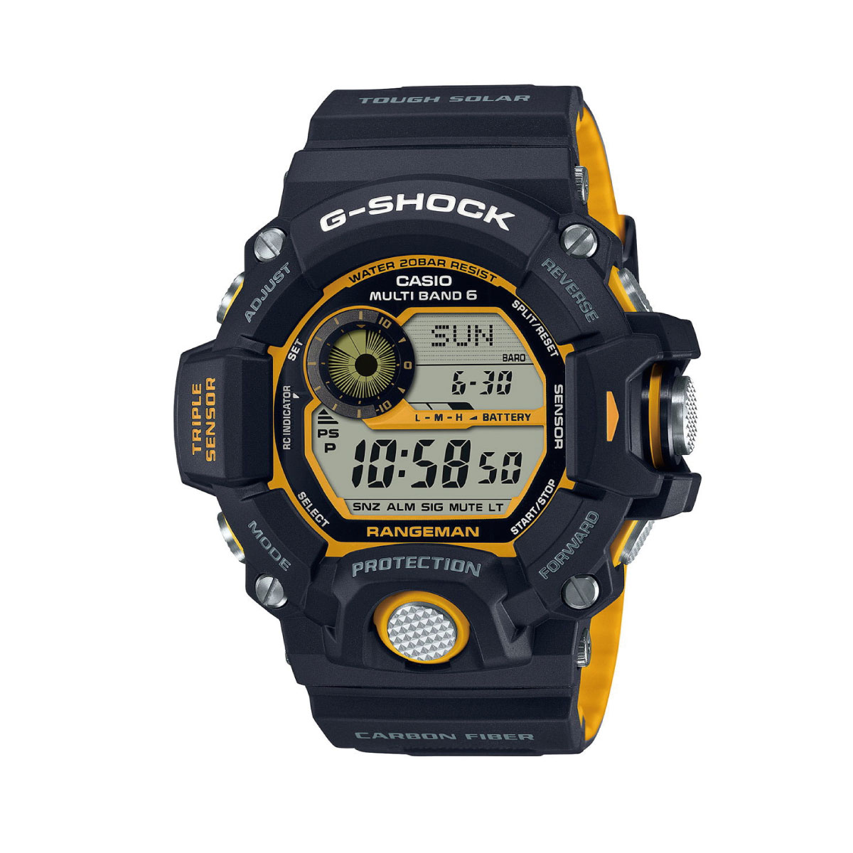 極美品 G-SHOCK GW-9400NVJ レンジマン 電波ソーラー ブルー G-SHOCK Gショック 電波 ソーラー CASIO カシオ メンズ GW