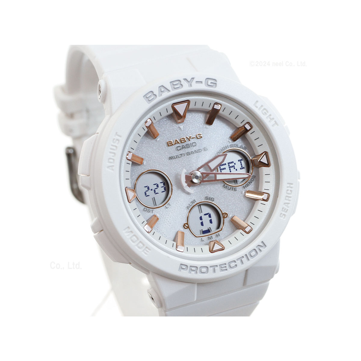 な*つ様 新品 未使用 G-SHOCK Baby-G ホワイト ネオン BGA- BABY-G ベビーG 時計 電波ソーラー ホワイト 白 カシオ babyg ネオン