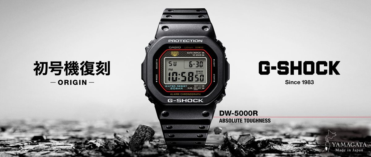 忠三 CASIO G-SHOCK DW-5000R-1AJF 新品未使用 G-SHOCK Gショック デジタル 腕時計 メンズ DW-5000R-1AJF 初代G-SHOCK