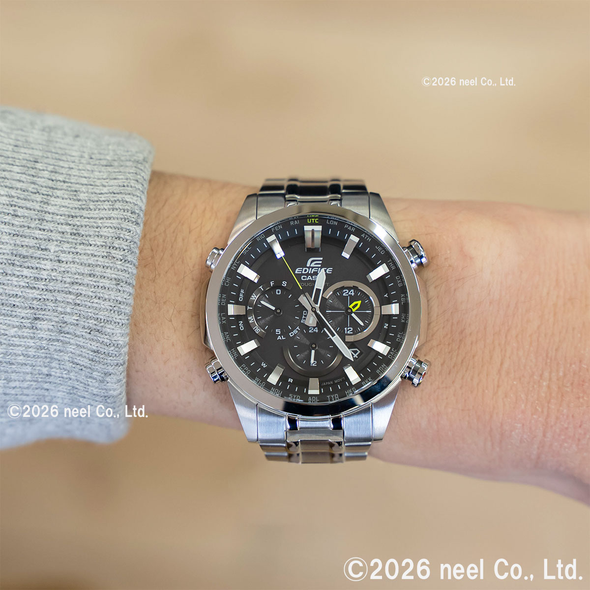 EDIFICE（CASIO） カシオ エディフィス 電波ソーラー 腕時計 メンズ