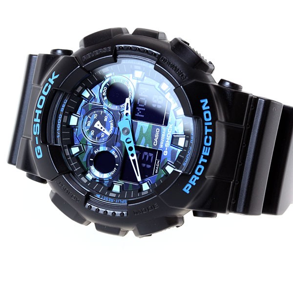 G-SHOCK Gショック 腕時計 ブラック×ブルー 迷彩 カモフラージュ