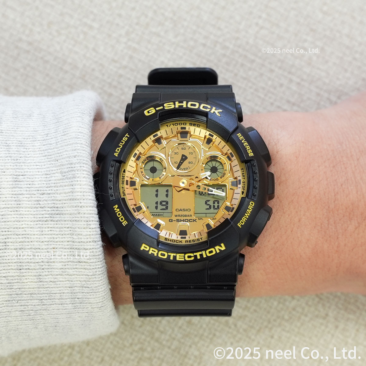 G-SHOCK （豪華おまけ有） Gショック アナデジ 腕時計 GA-100GGB-1A9JF