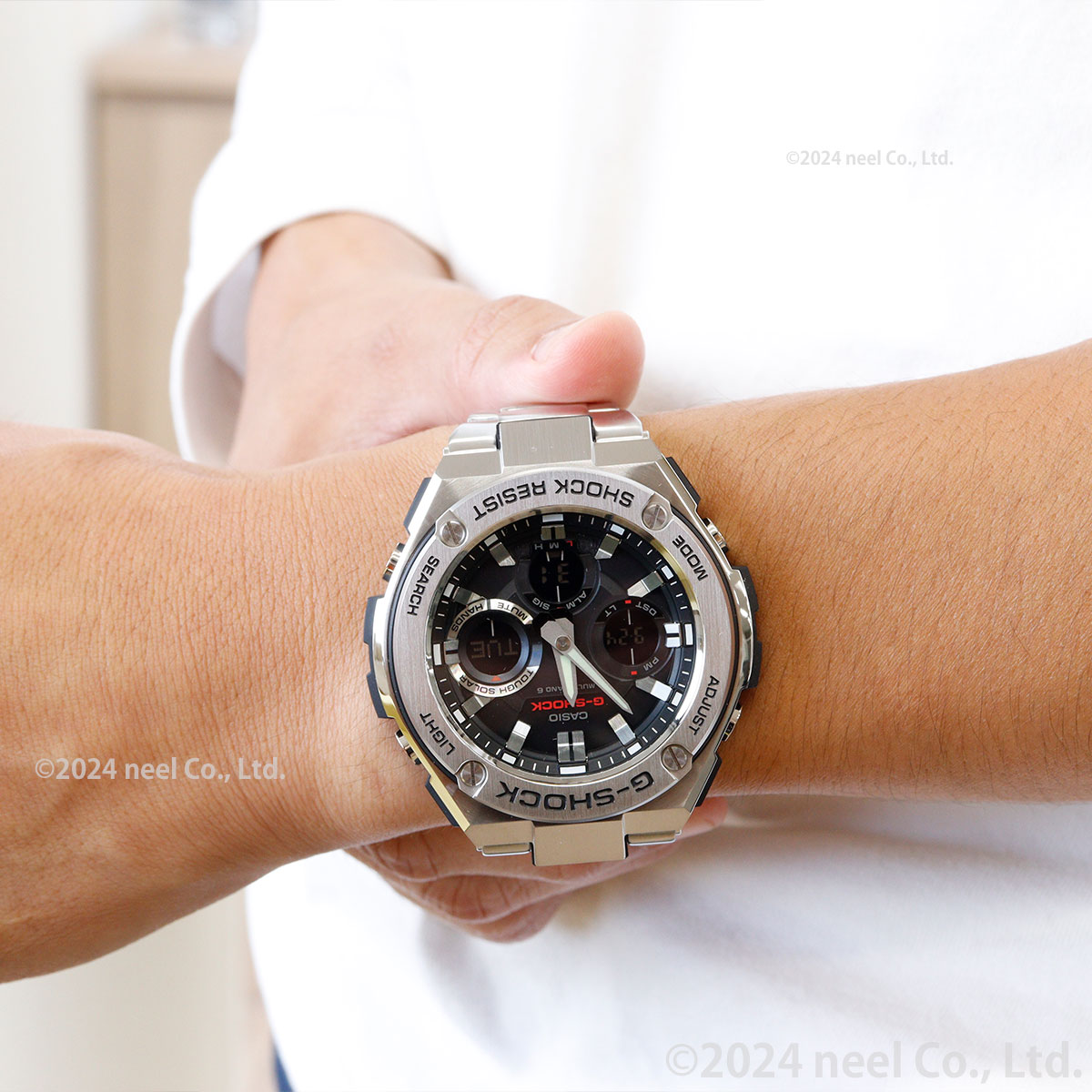 G-STEEL Gショック G-SHOCK 電波ソーラー 腕時計 メンズ アナデジ GST