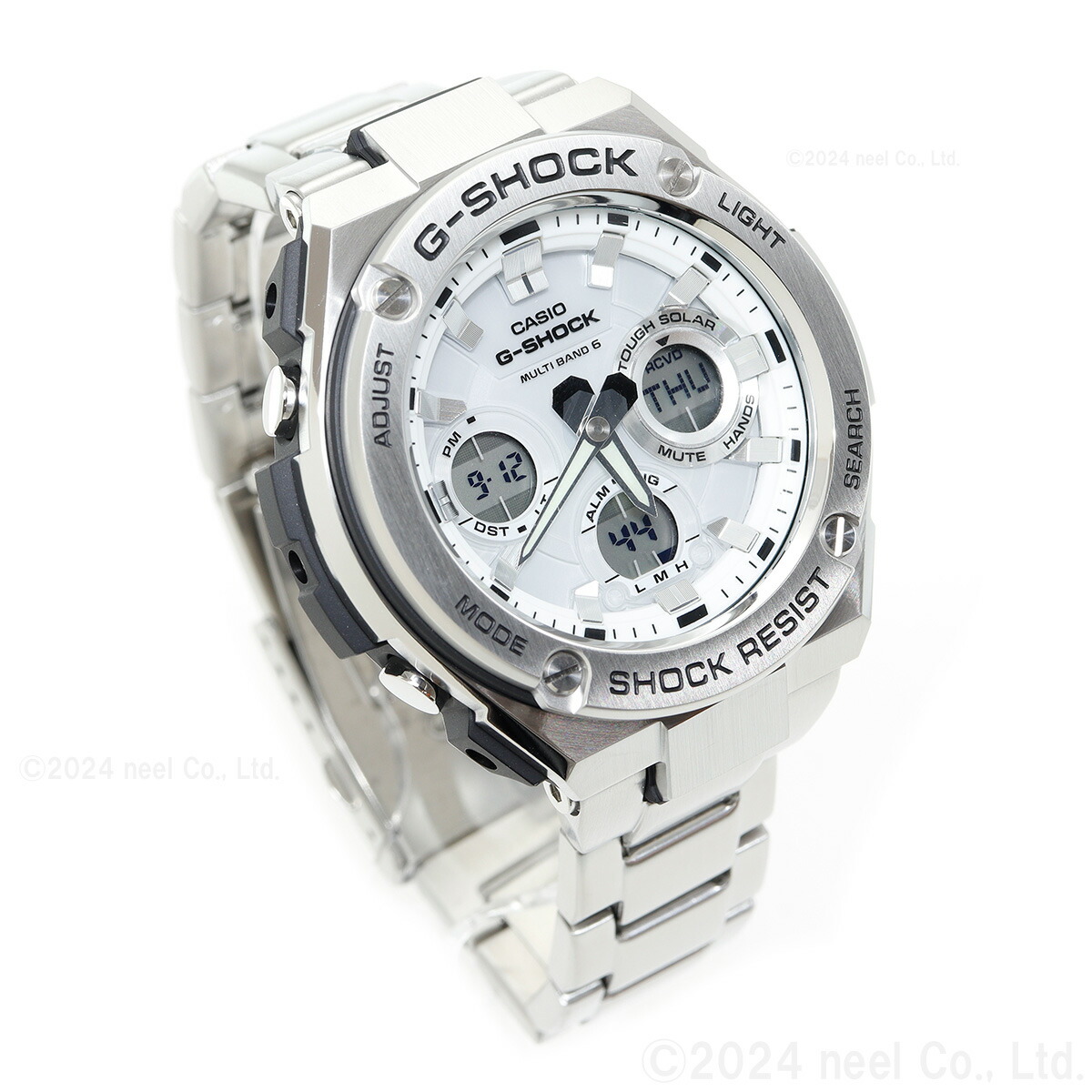 G-SHOCK Gショック Gスチール G-STEEL 電波ソーラー 腕時計 メンズ 白