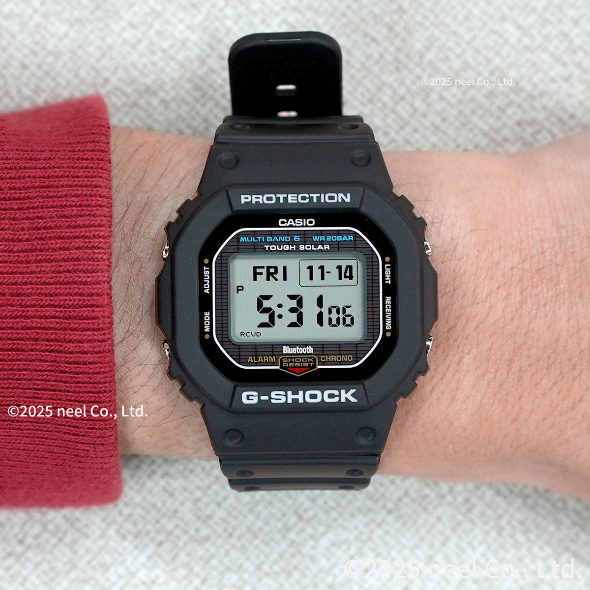 G-SHOCK GW-5600J 電波ソーラー ブラック G-SHOCK GW-5600J-1JF スクエアデザイン 鍛造バック 電波ソーラー