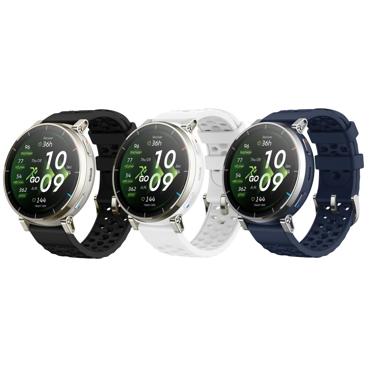 （期間限定価格）（ノベルティー付き）アマズフィット AMAZFIT スマートウォッチ Active 3 Premium ブルー SP170082-C116の画像